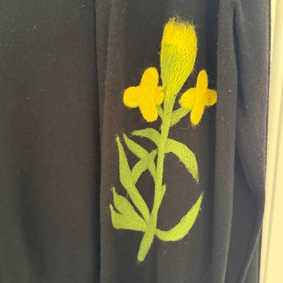 Black Floral Women's Cardigan by Aaeda - Size Large - Picture 2 of 7